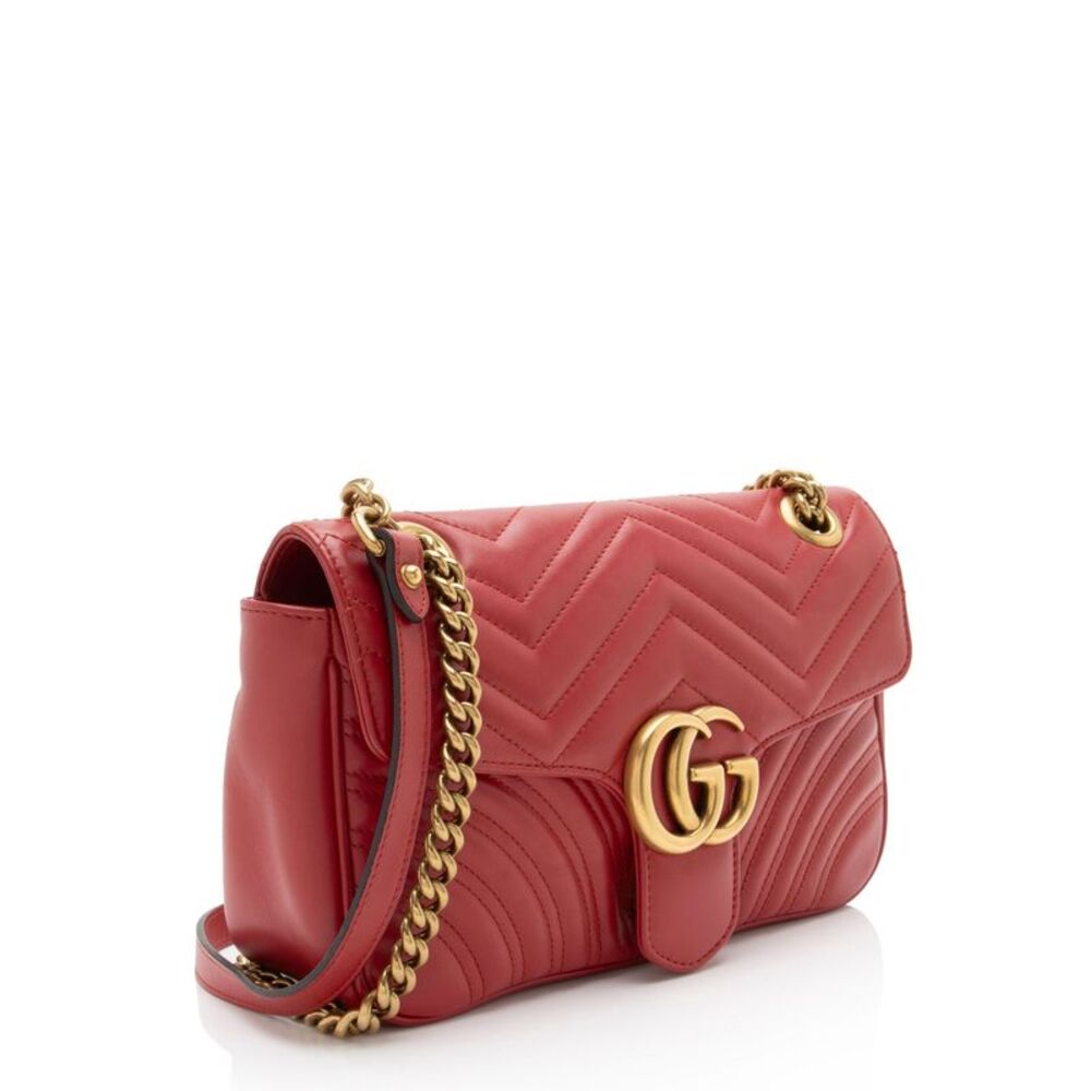 Gucci Matelasse Leather GG Marmont Medium Flap Bag - Picture 2 of 12